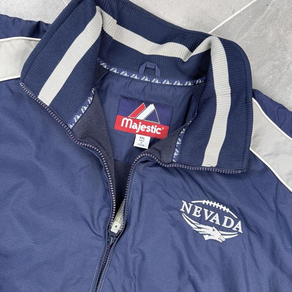Vintage Majestic Nevada Wolf Pack Jacket XXL AJ800 Windbreaker NCAA 90s